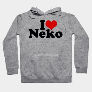 I LOVE HEART NEKO Hoodie